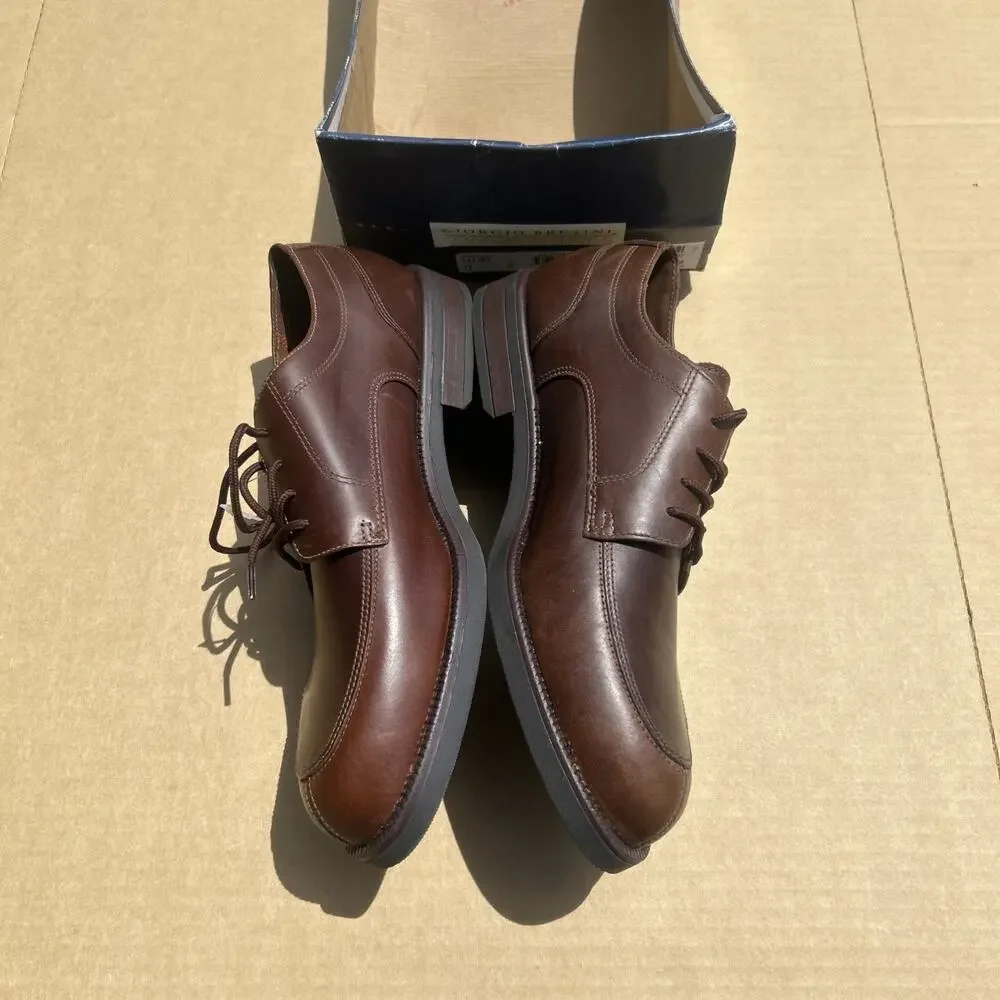 Giorgio Brutini Seahorse 121762 Brown Leather Oxford Shoes Mens 12D NWT As-Is